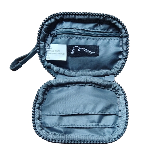 Kids' Zipped Wallet Art Class Charcoal Gray W/Daisy🌼 Clip Pouch‎ Target - Picture 2 of 7